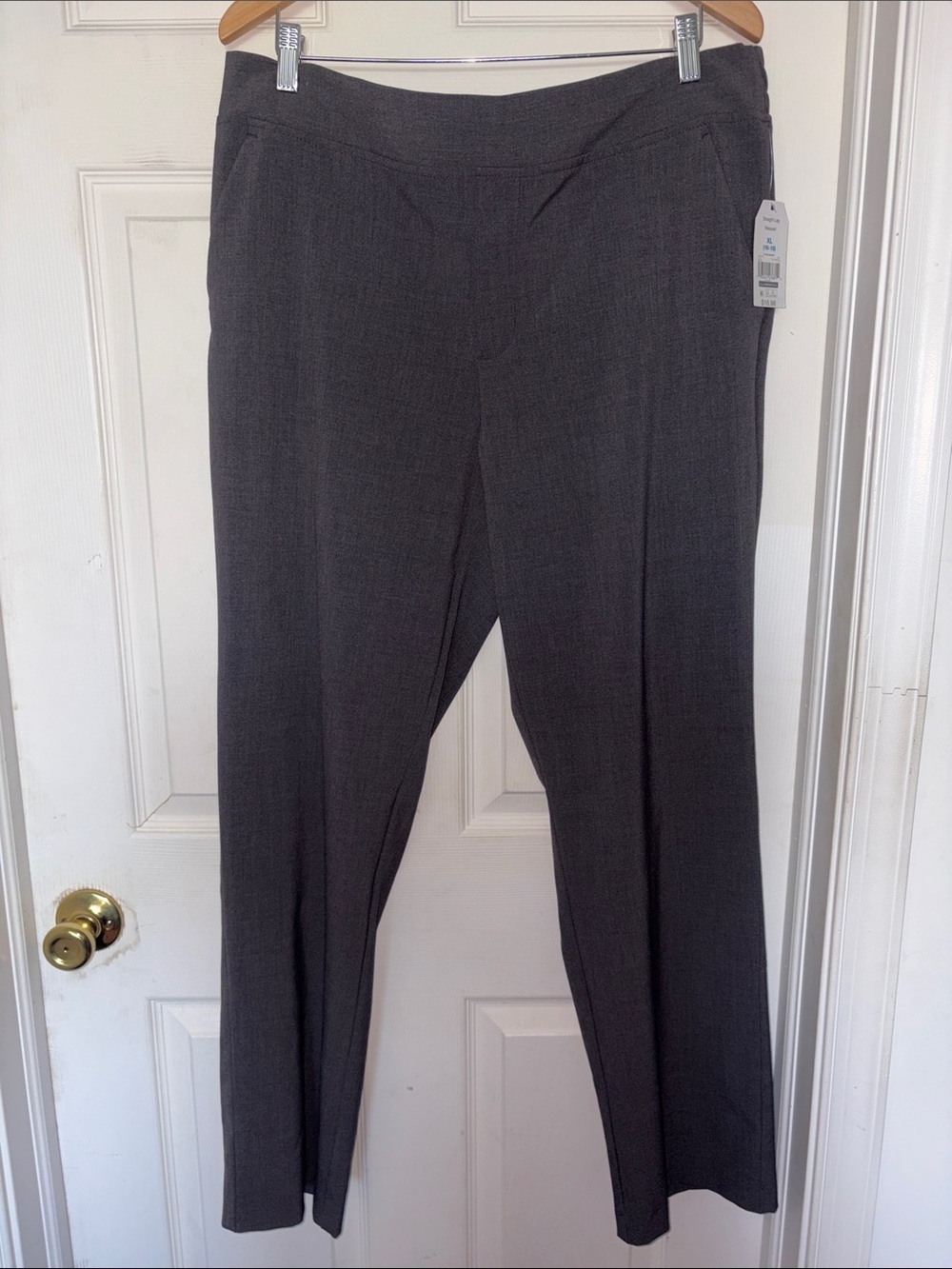 Time and Tru Straight Leg Relaxed Pants Gray Size XL